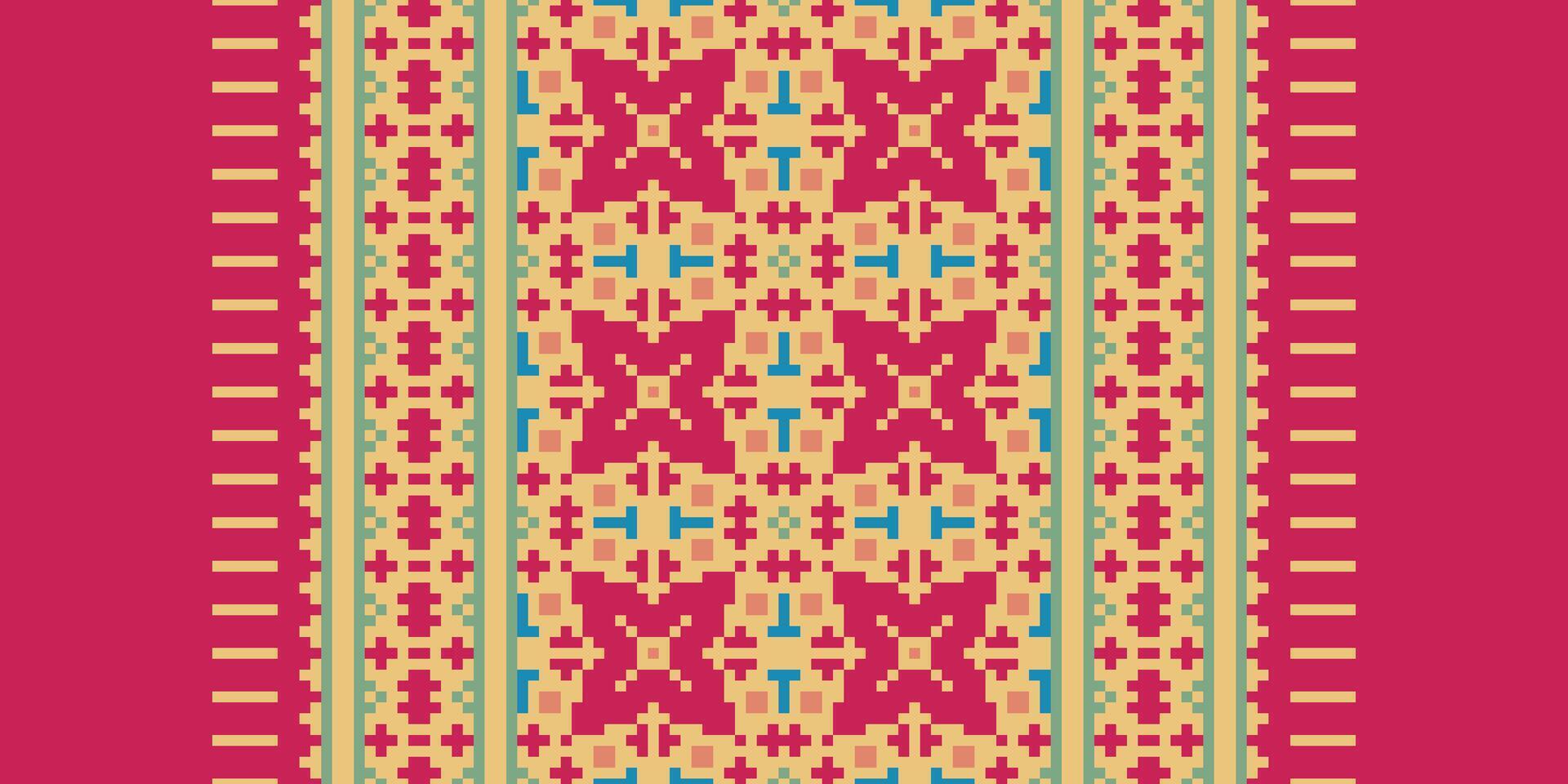 Tie dye Pattern Seamless Bandana print silk Motif embroidery, Pixel Ikat embroidery Design for Print scarf hijab pattern kerchief Pixel Ikat Silk kurti model mughal patterns vector