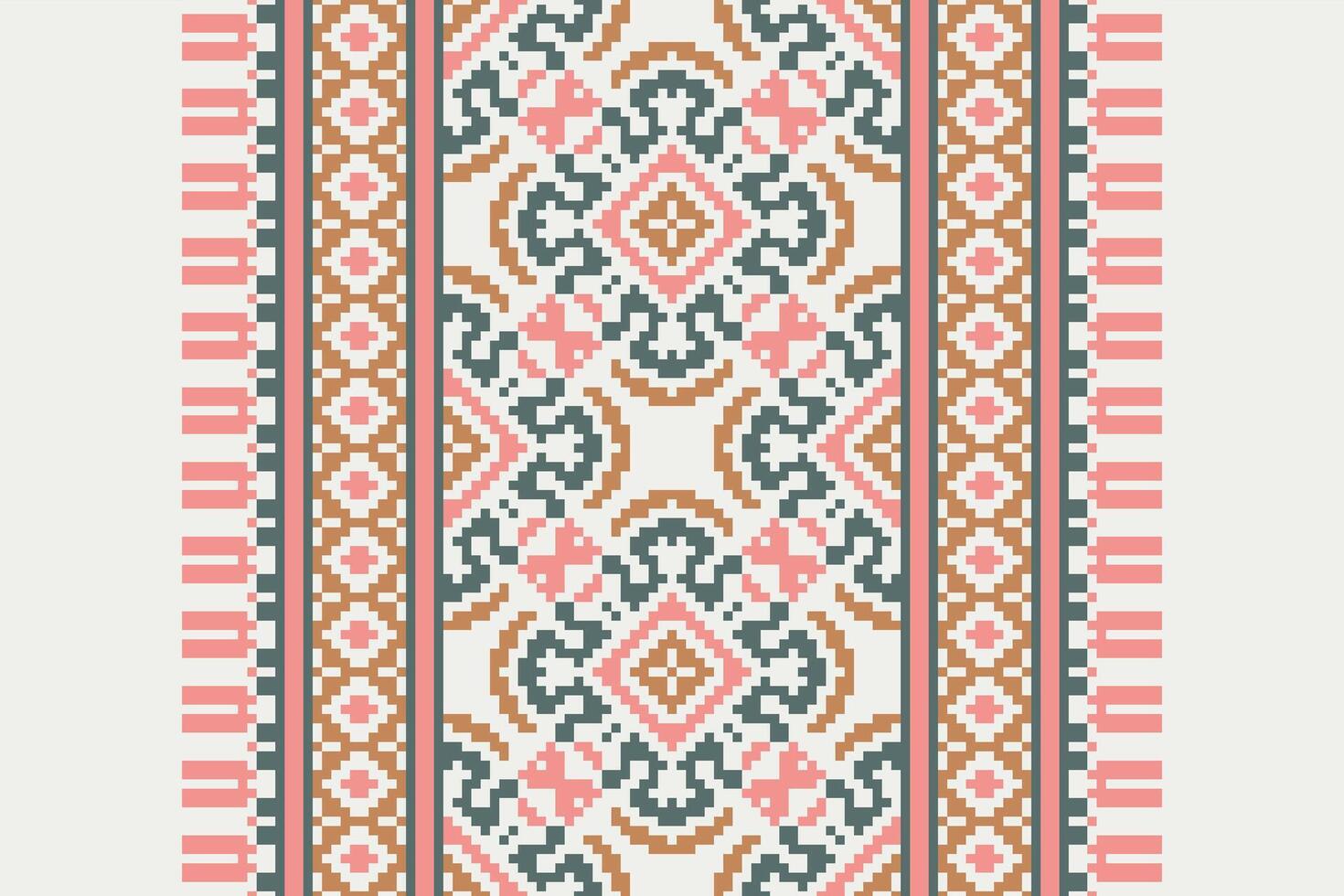 Dhoti Pattern Seamless Australian aboriginal pattern Motif embroidery, Pixel Ikat embroidery Design for Print scandinavian pattern saree ethnic nativity gypsy pattern vector