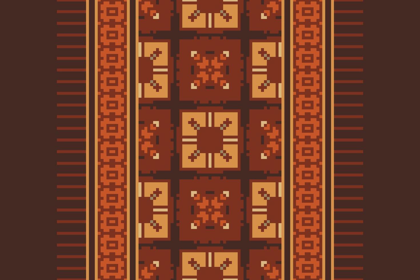 Dhoti Pattern Seamless Mughal architecture Motif embroidery, Pixel Ikat embroidery Design for Print border embroidery ancient egypt vector