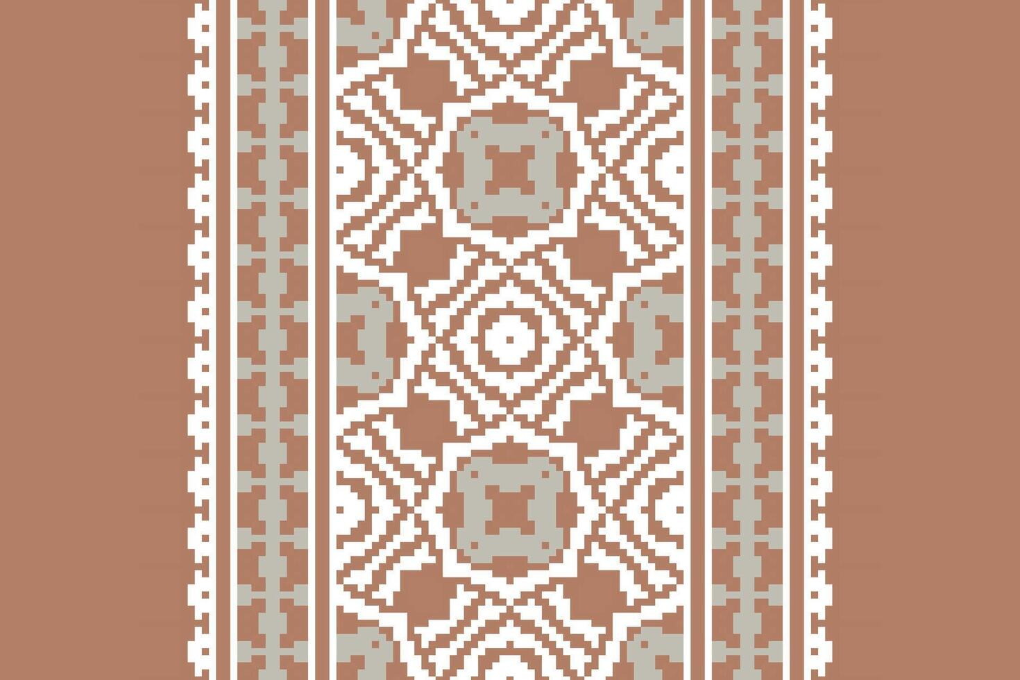 Dhoti Pattern Seamless Mughal architecture Motif embroidery, Pixel Ikat embroidery Design for Print tapestry floral kimono repeat pattern lacing spanish motif vector