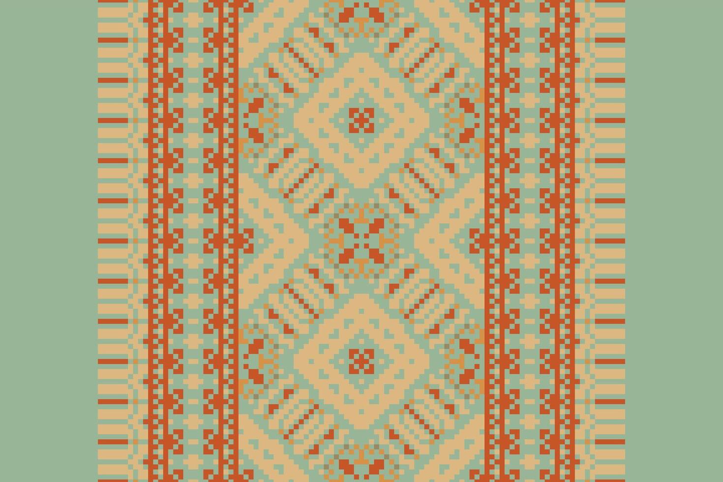 Dhoti Pattern Seamless Scandinavian pattern Motif embroidery, Pixel Ikat embroidery Design for Print endless arabesque cloth dupatta shawl bandana print silk kurta men vector