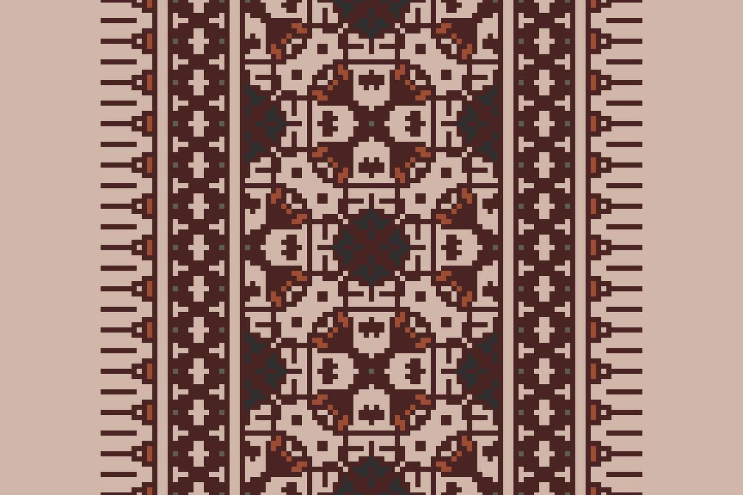 Dhoti Pattern Seamless Scandinavian pattern Motif embroidery, Pixel Ikat embroidery Design for Print scandinavian pattern saree ethnic nativity gypsy pattern vector