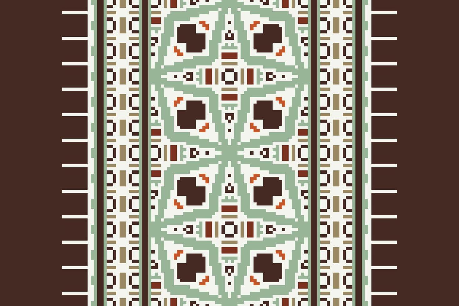Dhoti Pattern Seamless Scandinavian pattern Motif embroidery, Pixel Ikat embroidery Design for Print indonesian batik motif embroidery native american kurta mughal design vector
