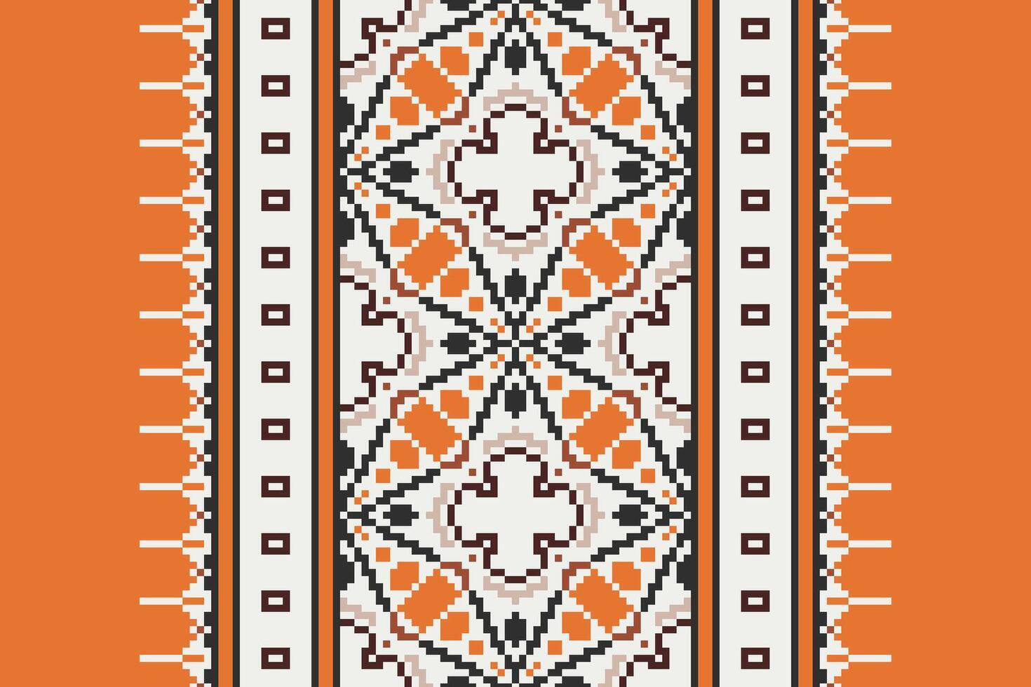 Dhoti Pattern Seamless Scandinavian pattern Motif embroidery, Pixel Ikat embroidery Design for Print border embroidery ancient egypt vector