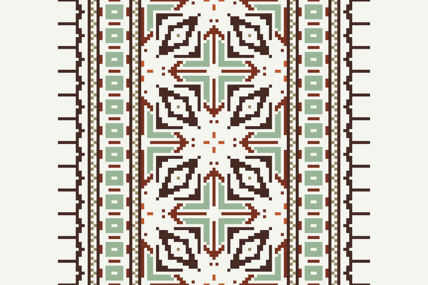 Dhoti Pattern Seamless Scandinavian pattern Motif embroidery, Pixel Ikat embroidery Design for Print scarf hijab pattern kerchief Pixel Ikat Silk kurti model mughal patterns vector