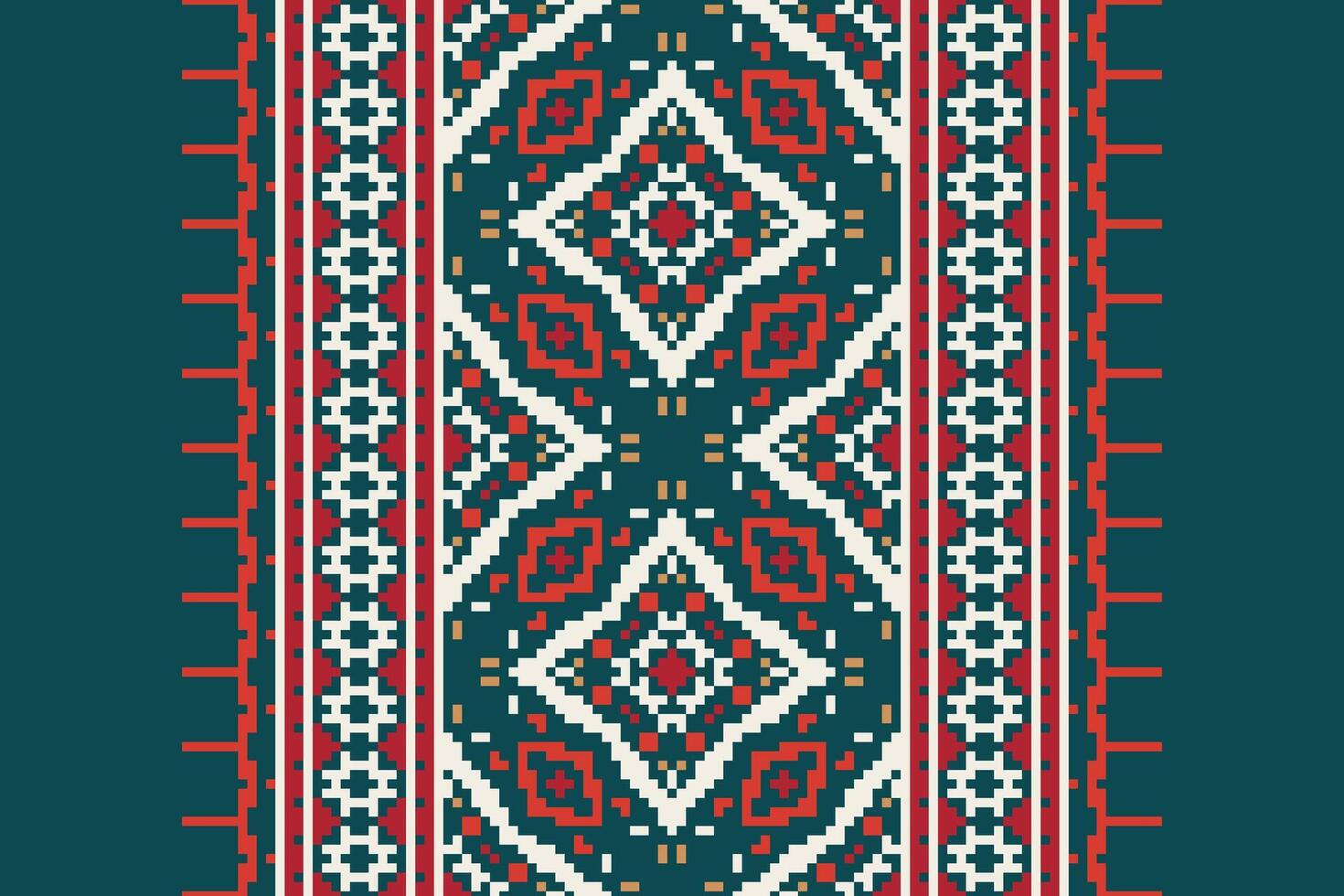 Dhoti Pants Pattern Seamless Native American, Motif embroidery, Pixel Ikat embroidery Design for Print pattern vintage flower folk navajo patchwork pattern vector