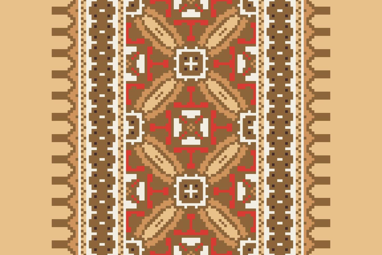 Dhoti Pants Pattern Seamless Native American, Motif embroidery, Pixel Ikat embroidery Design for Print indigenous art aboriginal art pattern floral kurti mughal border vector