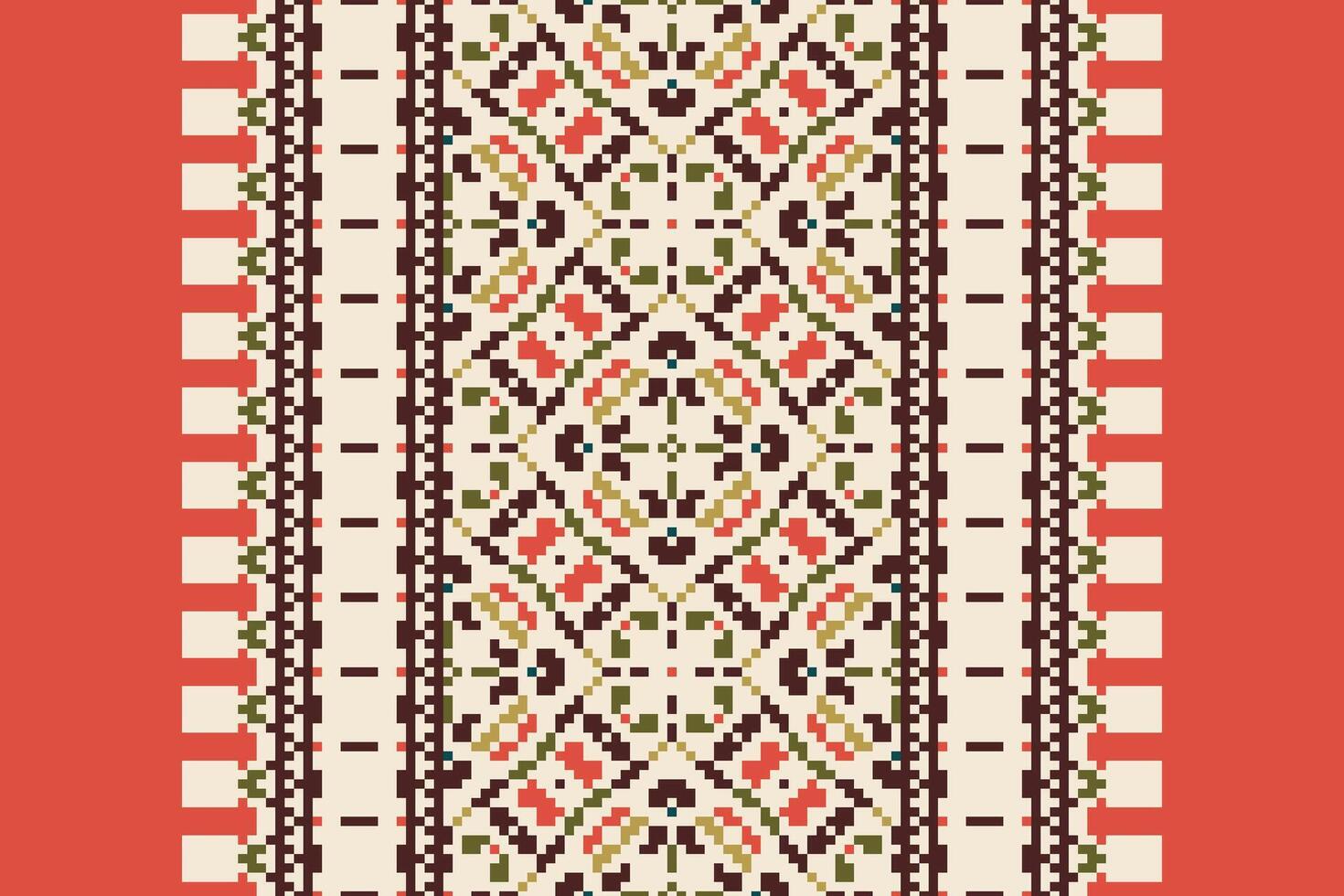 Dhoti Pants Pattern Seamless Bandana print silk Motif embroidery, Pixel Ikat embroidery Design for Print scarf hijab pattern kerchief Pixel Ikat Silk kurti model mughal patterns vector