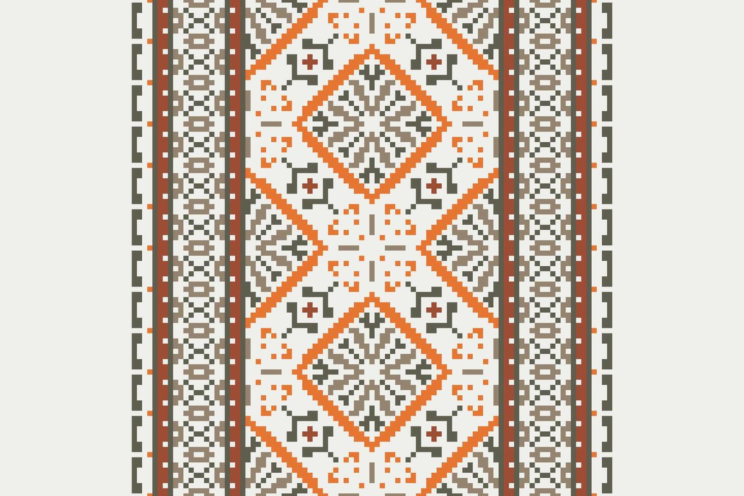 Dhoti Pants Pattern Seamless Native American, Motif embroidery, Pixel Ikat embroidery Design for Print indonesian batik motif embroidery native american kurta mughal design vector