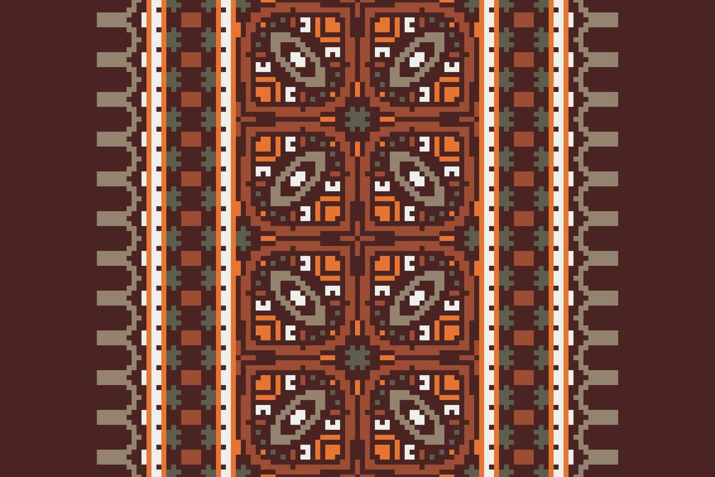 Dhoti Pants Pattern Seamless Native American, Motif embroidery, Pixel Ikat embroidery Design for Print Texture fabric saree sari carpet. kurta patola saree vector