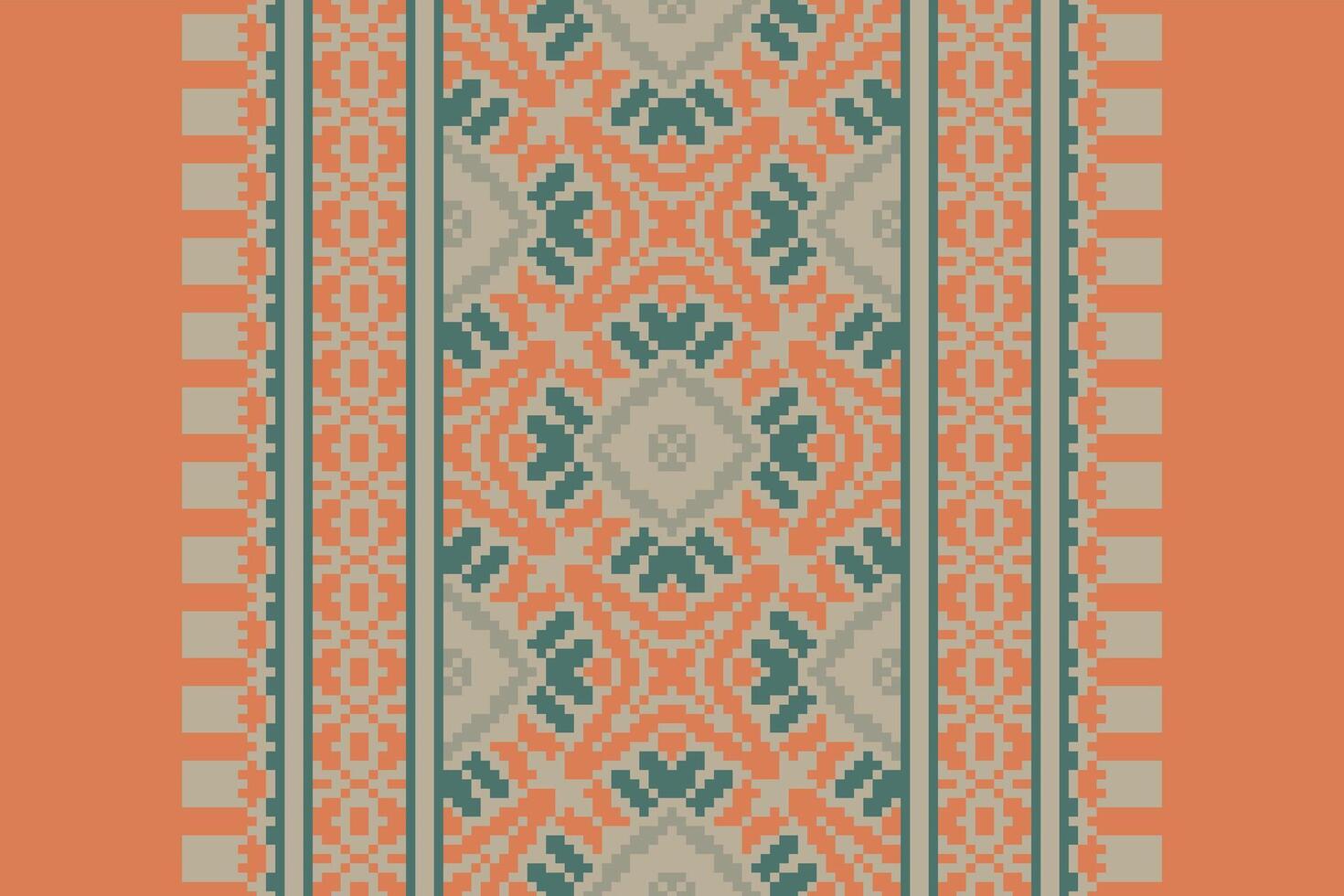 Dhoti Pants Pattern Seamless Bandana print silk Motif embroidery, Pixel Ikat embroidery Design for Print endless arabesque cloth dupatta shawl bandana print silk kurta men vector