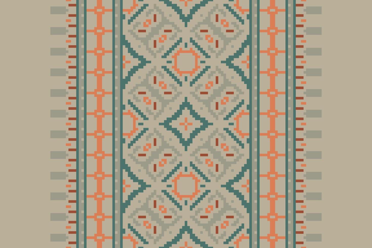 Dhoti Pants Pattern Seamless Bandana print silk Motif embroidery, Pixel Ikat embroidery Design for Print indonesian batik motif embroidery native american kurta mughal design vector