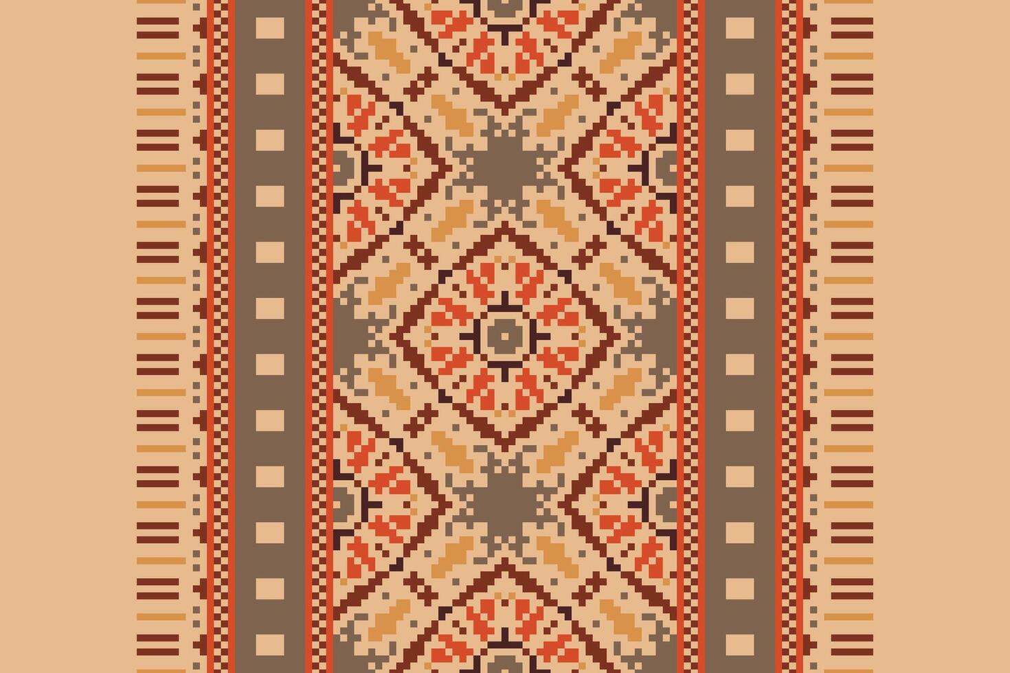 Dhoti Pants Pattern Seamless Bandana print silk Motif embroidery, Pixel Ikat embroidery Design for Print jacquard slavic pattern folklore pattern kente arabesque vector