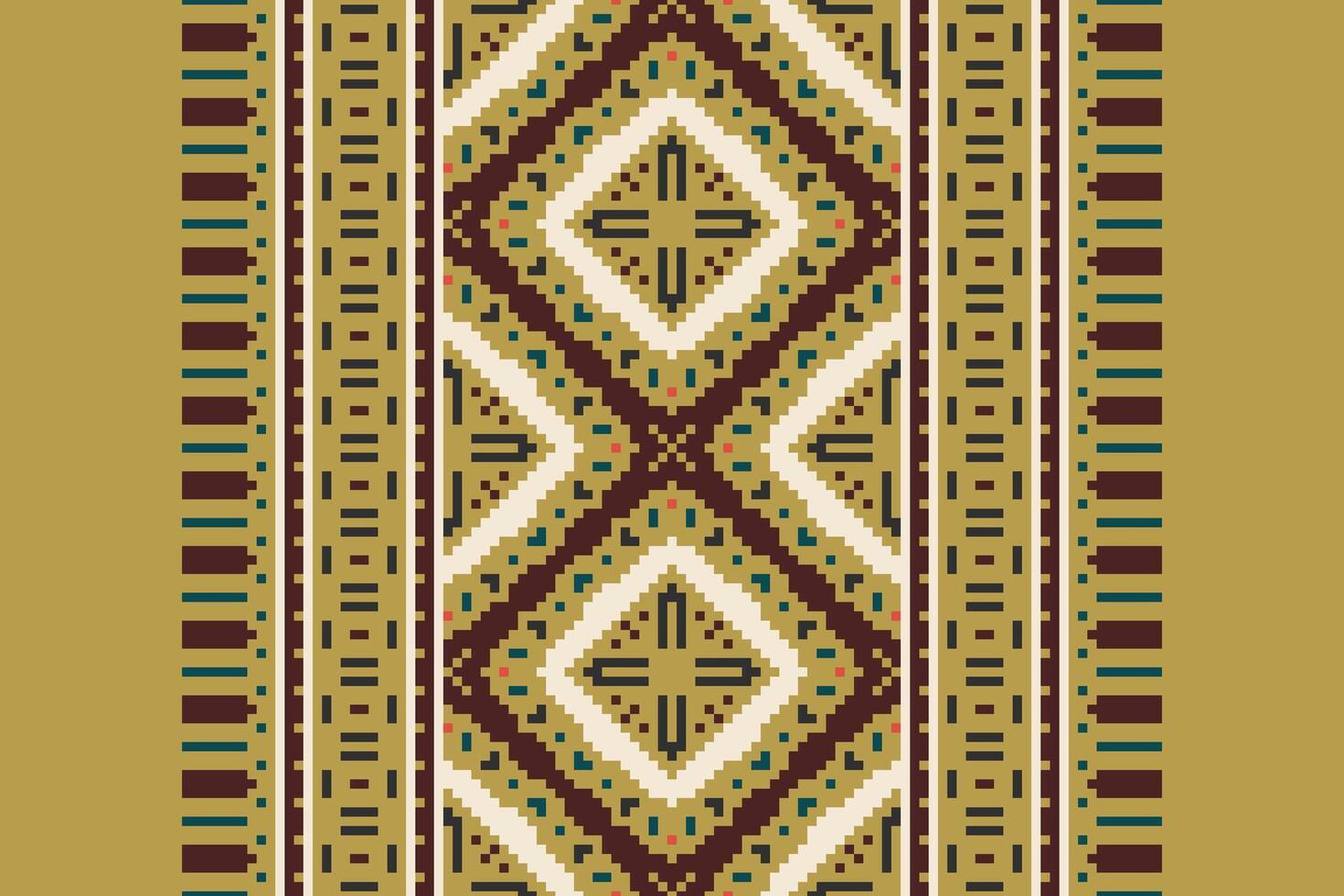 Dhoti Pants Pattern Seamless Bandana print silk Motif embroidery, Pixel Ikat embroidery Design for Print pattern vintage flower folk navajo patchwork pattern vector