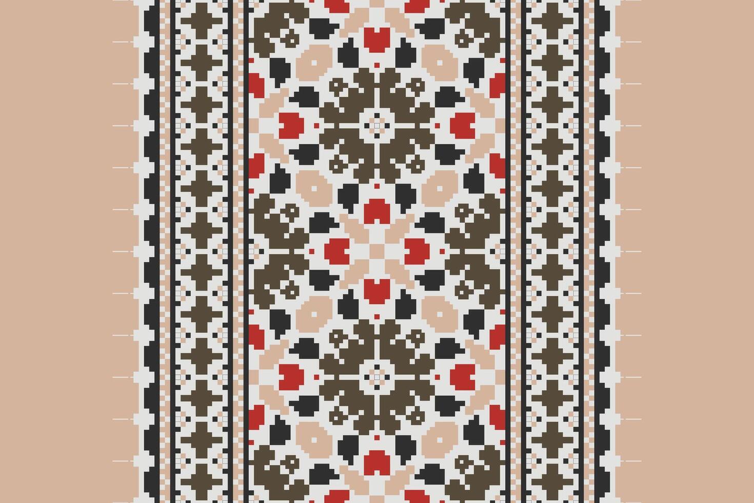 Dhoti Pants Pattern Seamless Mughal architecture Motif embroidery, Pixel Ikat embroidery Design for Print scandinavian pattern saree ethnic nativity gypsy pattern vector