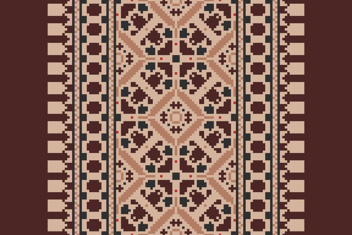 Dhoti Pants Pattern Seamless Mughal architecture Motif embroidery, Pixel Ikat embroidery Design for Print figure tribal ink on cloth patola sari vector