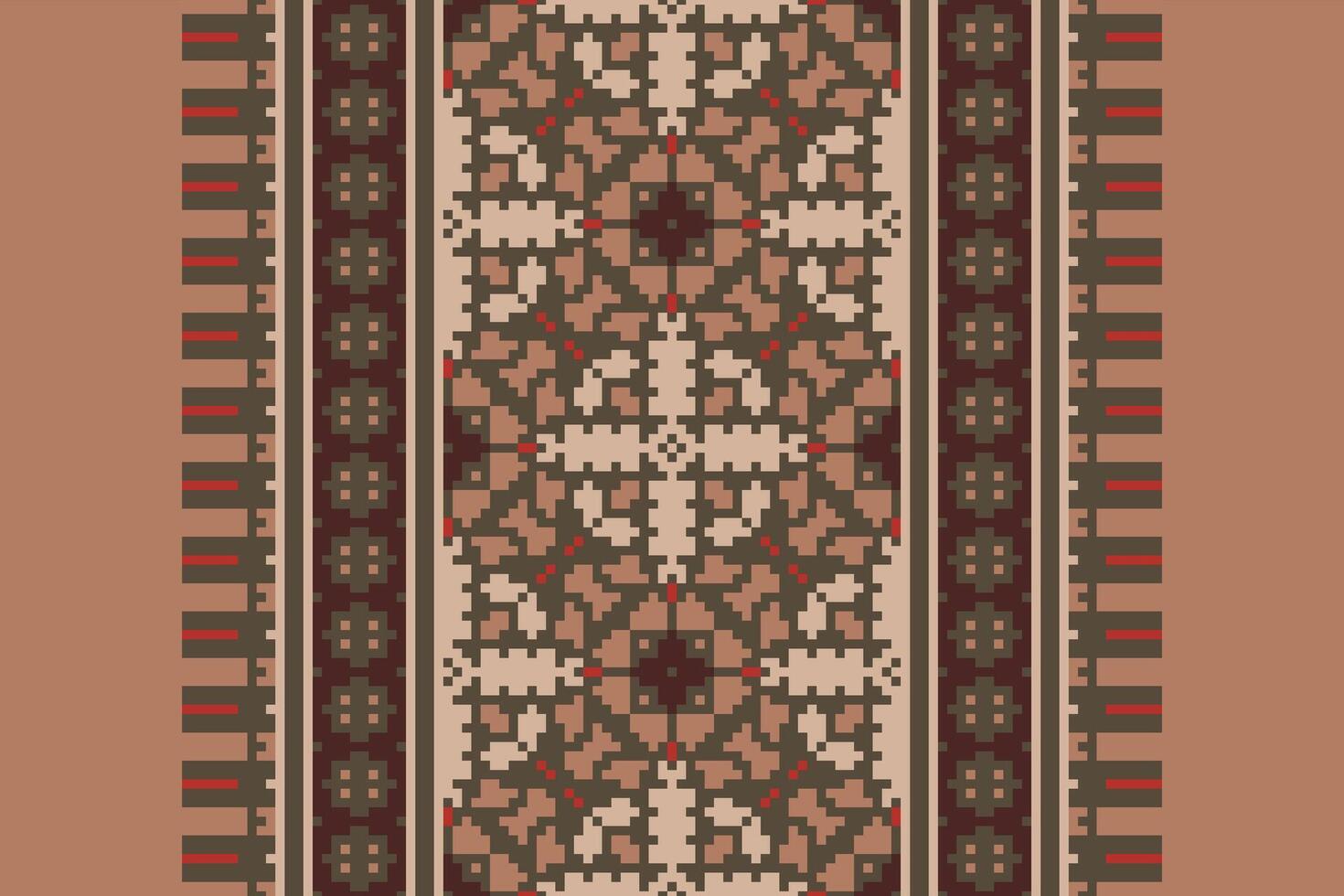 Dhoti Pants Pattern Seamless Mughal architecture Motif embroidery, Pixel Ikat embroidery Design for Print egyptian pattern tibetan mandala bandanna vector