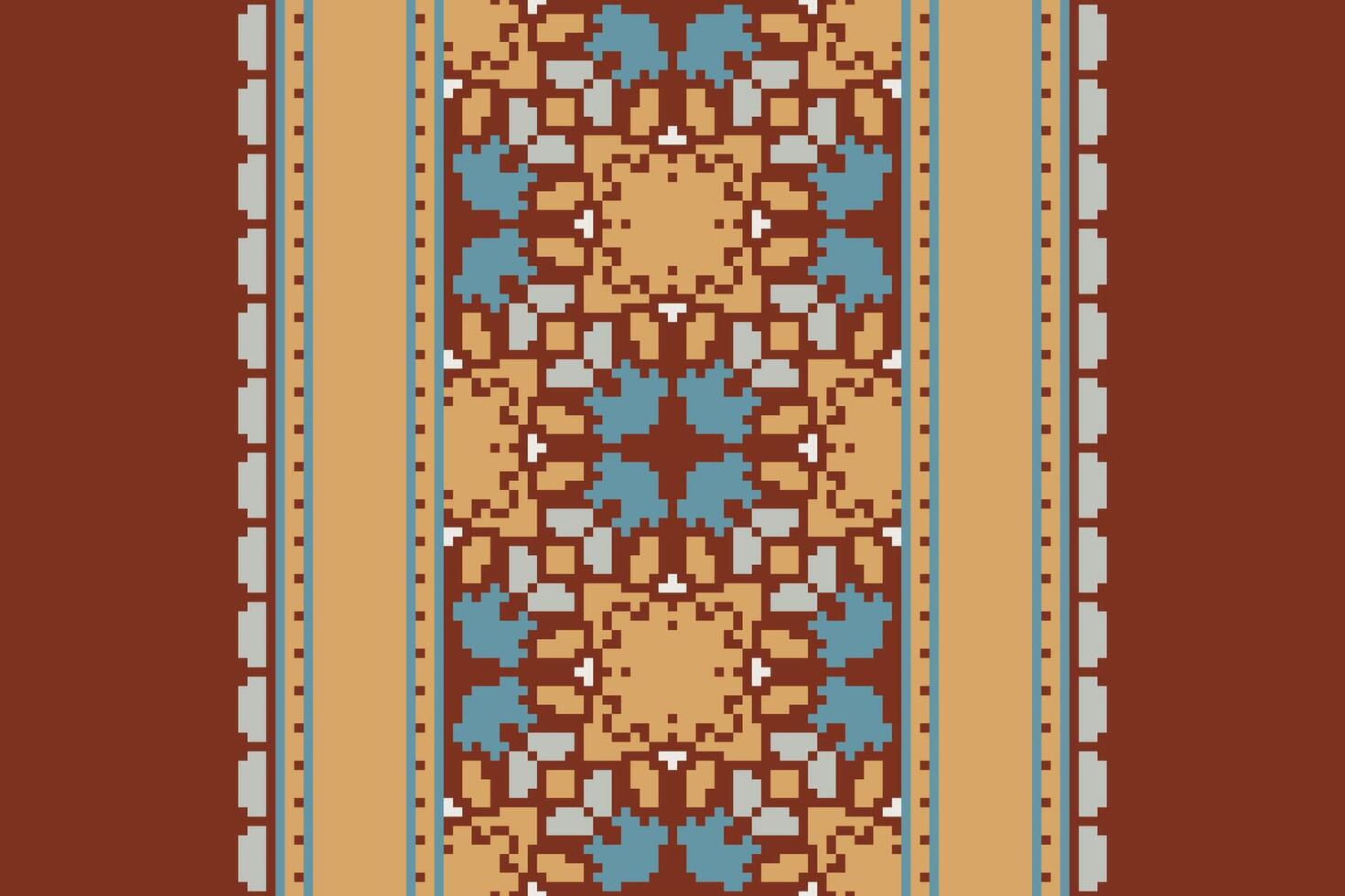 Dhoti Pants Pattern Seamless Scandinavian pattern Motif embroidery, Pixel Ikat embroidery Design for Print egyptian pattern tibetan mandala bandanna vector