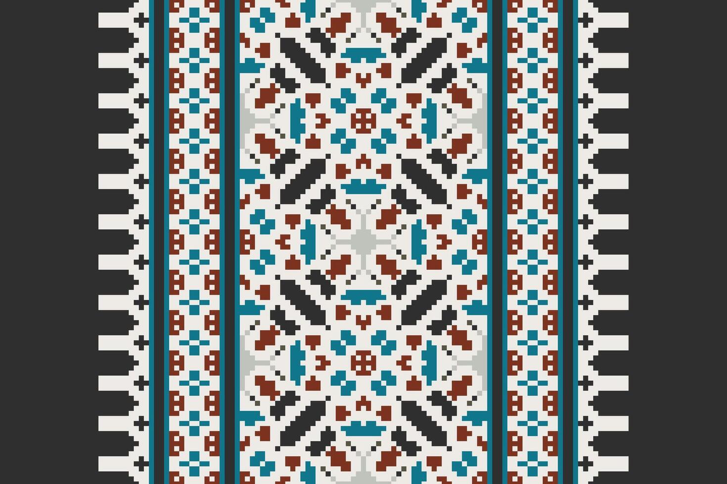 Dhoti Pants Pattern Seamless Scandinavian pattern Motif embroidery, Pixel Ikat embroidery Design for Print scandinavian pattern saree ethnic nativity gypsy pattern vector