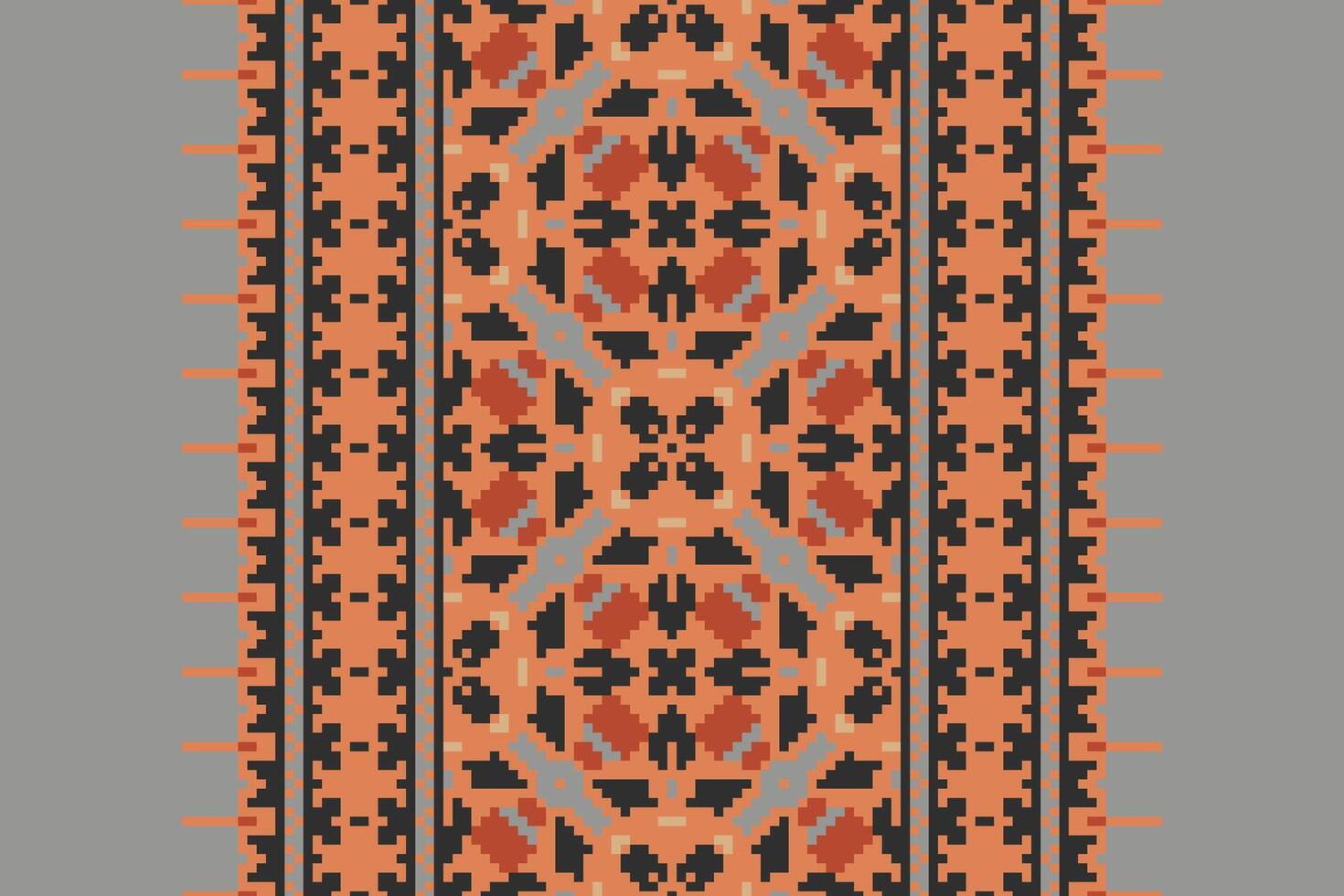Dhoti Pants Pattern Seamless Scandinavian pattern Motif embroidery, Pixel Ikat embroidery Design for Print indigenous art aboriginal art pattern floral kurti mughal border vector
