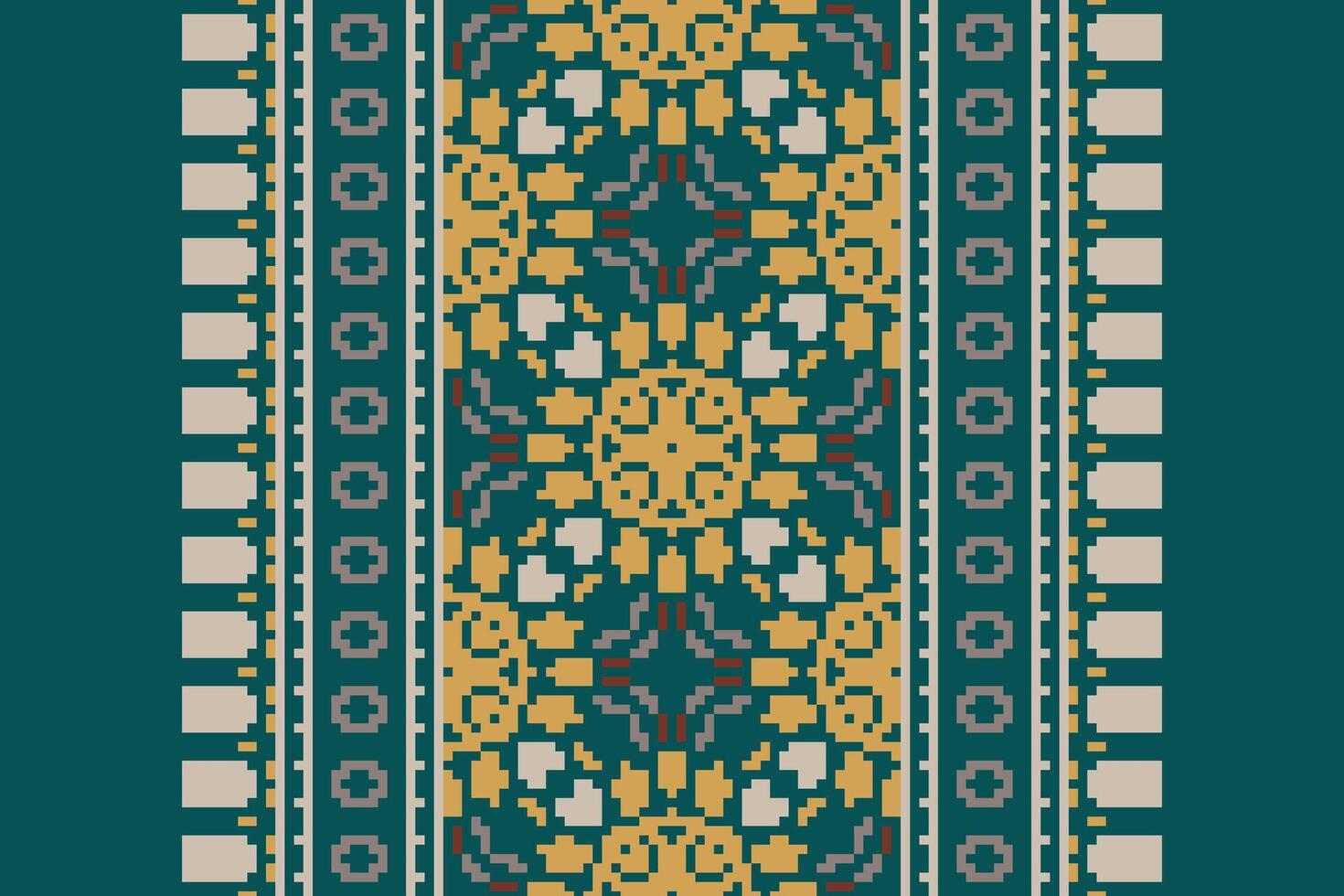 Plazo pattern Seamless Native American, Motif embroidery, Pixel Ikat embroidery Design for Print kurta pattern mughal motifs tapestry pattern floral repeat vector