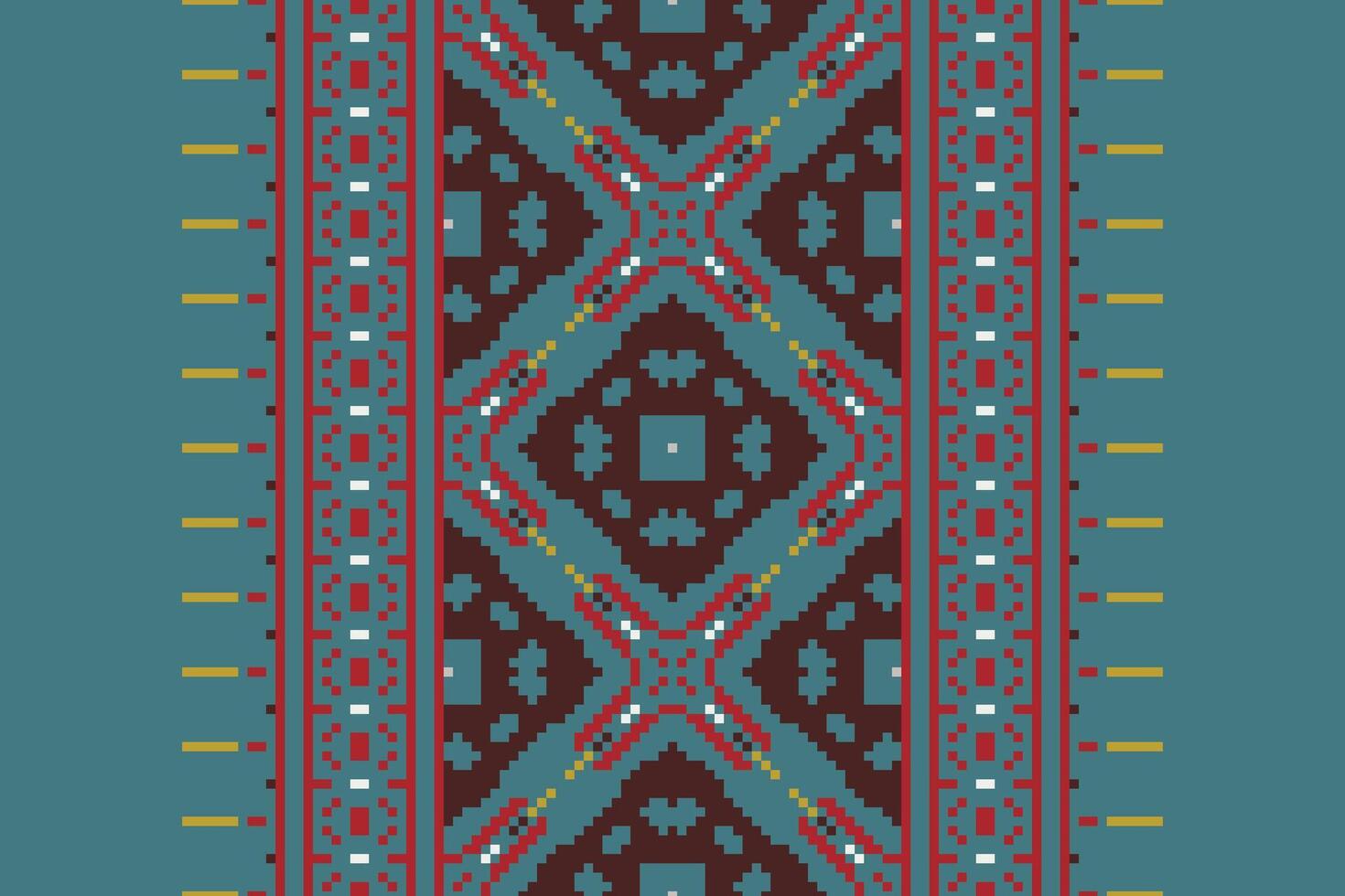 Plazo pattern Seamless Native American, Motif embroidery, Pixel Ikat embroidery Design for Print scandinavian pattern saree ethnic nativity gypsy pattern vector