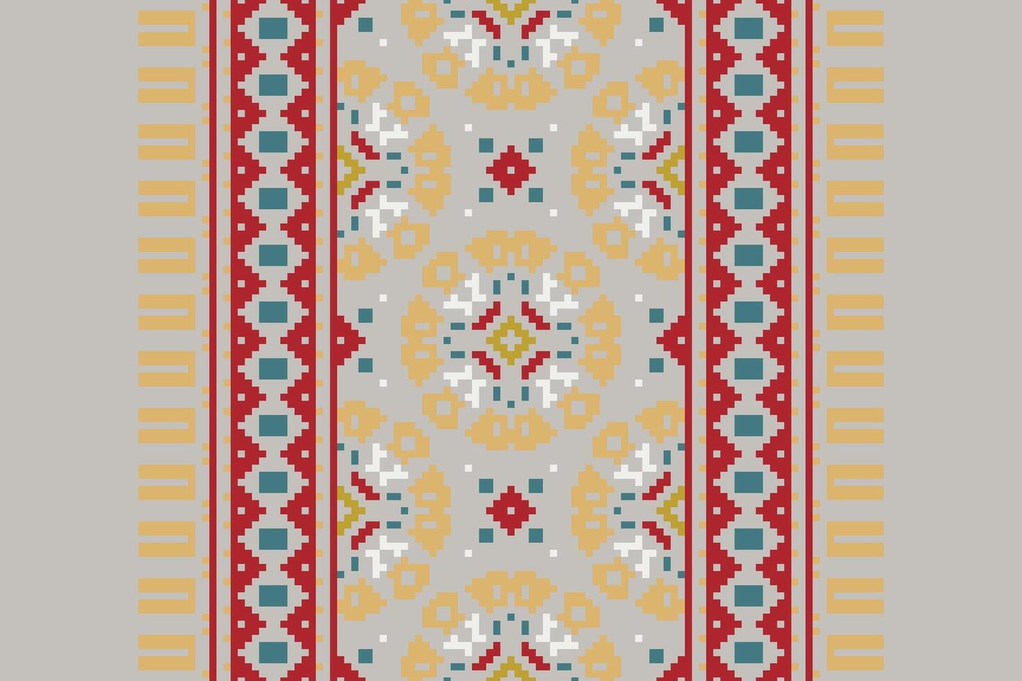 Plazo pattern Seamless Native American, Motif embroidery, Pixel Ikat embroidery Design for Print border embroidery ancient egypt vector