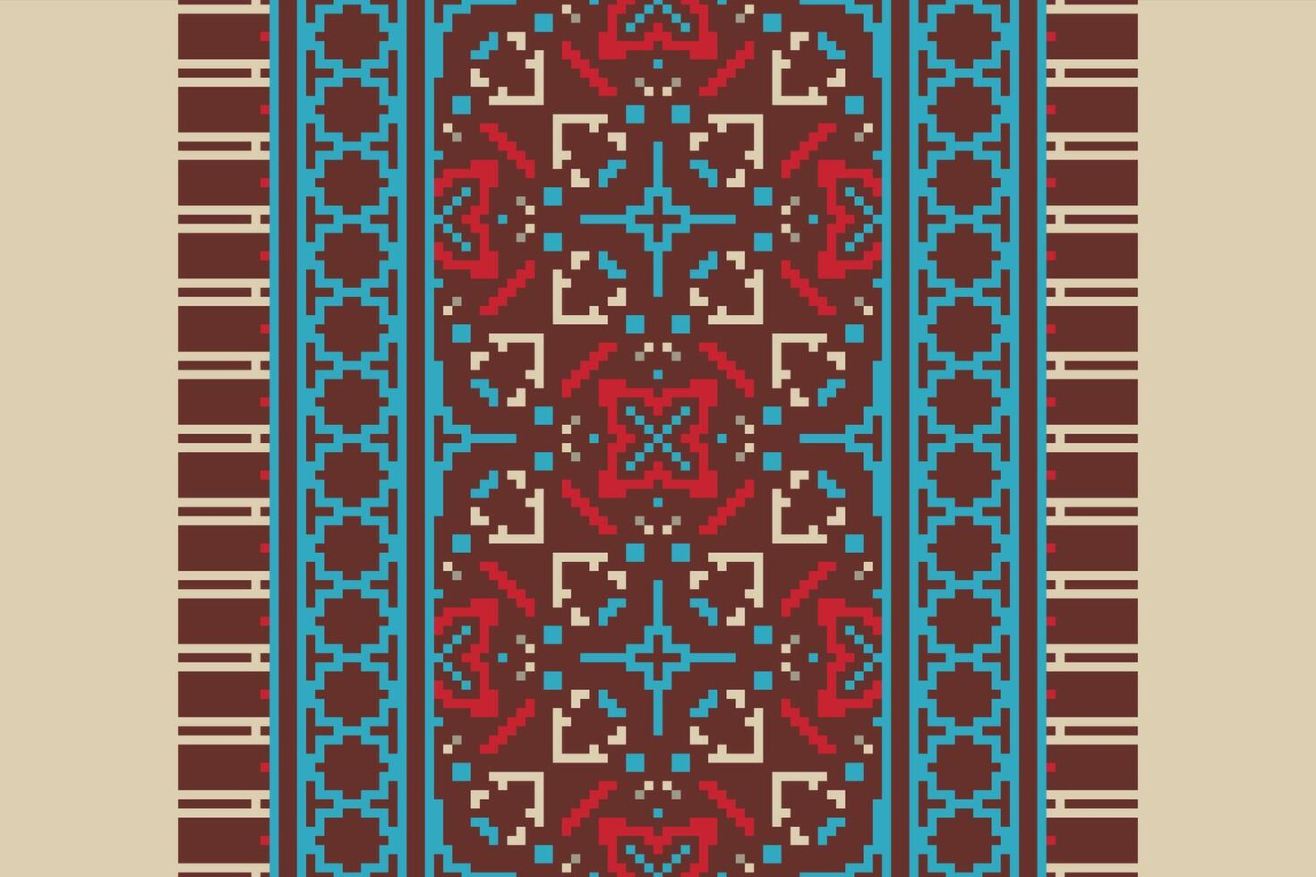 Plazo pattern Seamless Bandana print silk Motif embroidery, Pixel Ikat embroidery Design for Print lace pattern turkish ceramic ancient egypt art jacquard pattern vector