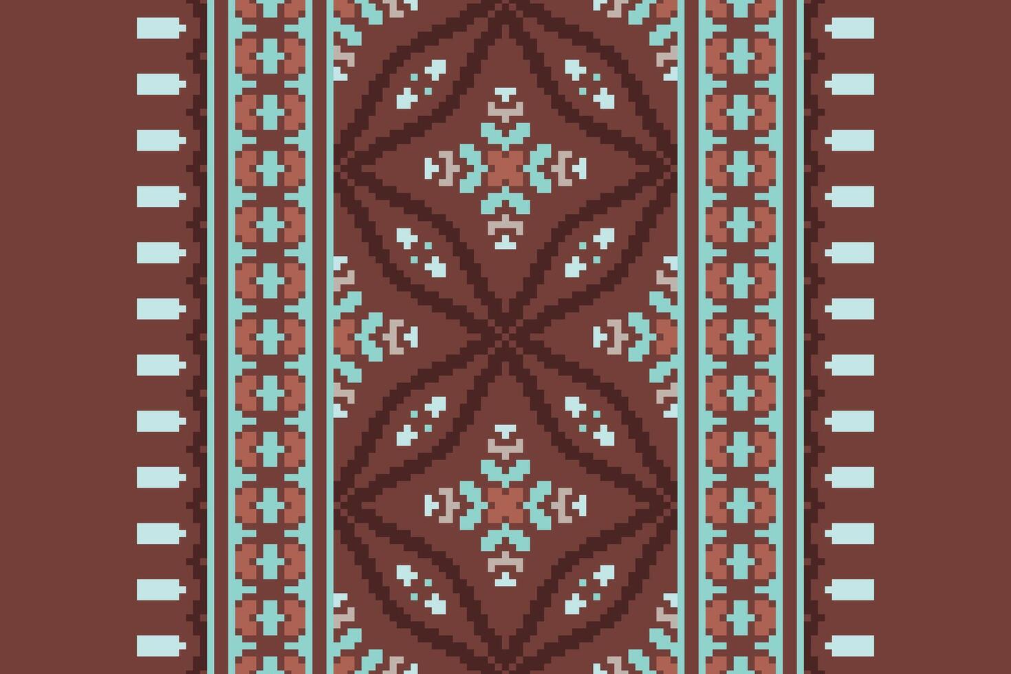 Plazo pattern Seamless Bandana print silk Motif embroidery, Pixel Ikat embroidery Design for Print egyptian pattern tibetan mandala bandanna vector