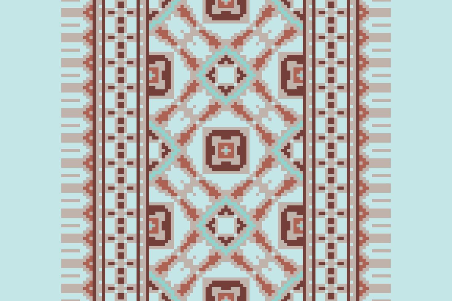 Plazo pattern Seamless Australian aboriginal pattern Motif embroidery, Pixel Ikat embroidery Design for Print endless arabesque cloth dupatta shawl bandana print silk kurta men vector