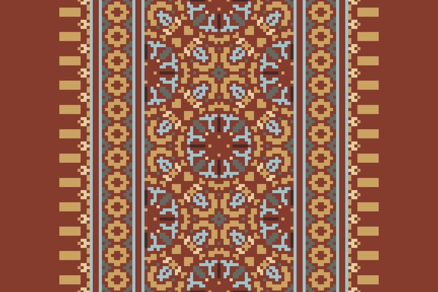 Plazo pattern Seamless Australian aboriginal pattern Motif embroidery, Pixel Ikat embroidery Design for Print tapestry floral kimono repeat pattern lacing spanish motif vector