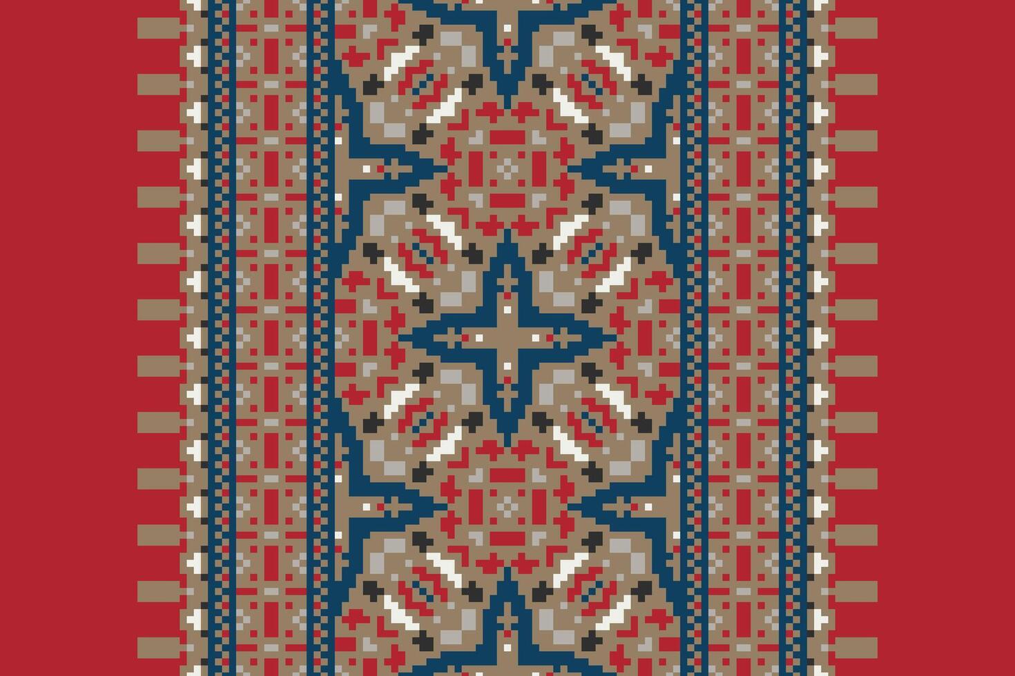 Plazo pattern Seamless Mughal architecture Motif embroidery, Pixel Ikat embroidery Design for Print 60s paisley tie dye damascus ornament rugs hipster kurta pajama vector