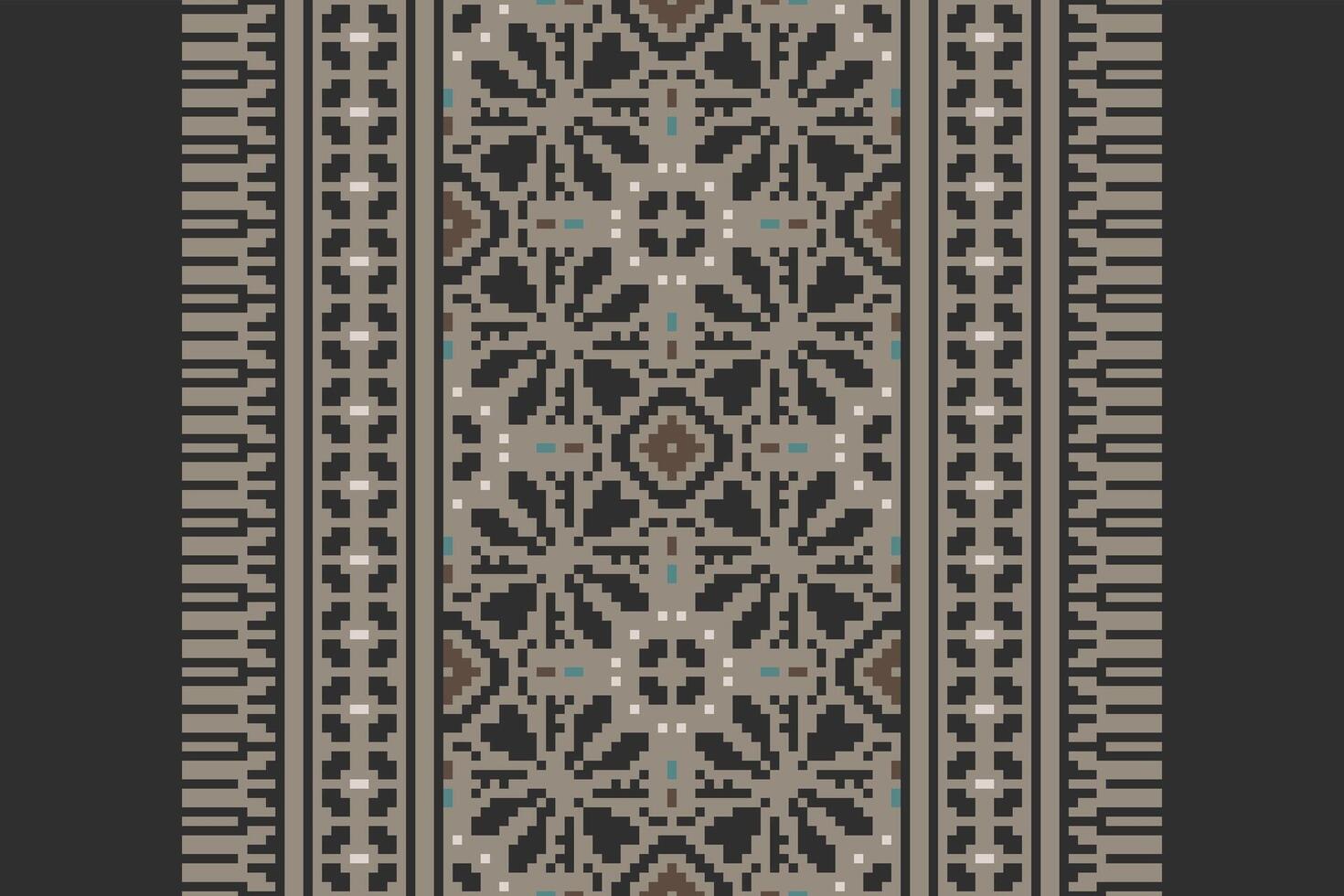 Plazo pattern Seamless Scandinavian pattern Motif embroidery, Pixel Ikat embroidery Design for Print kurta pattern mughal motifs tapestry pattern floral repeat vector