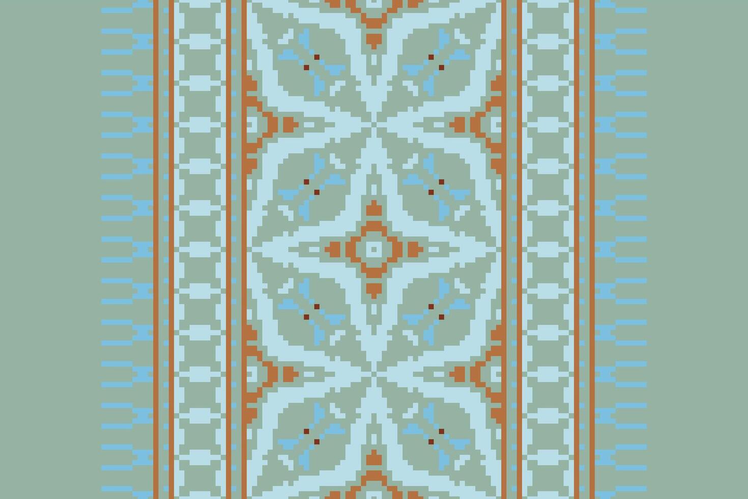 Plazo pattern Seamless Mughal architecture Motif embroidery, Pixel Ikat embroidery Design for Print scandinavian pattern saree ethnic nativity gypsy pattern vector