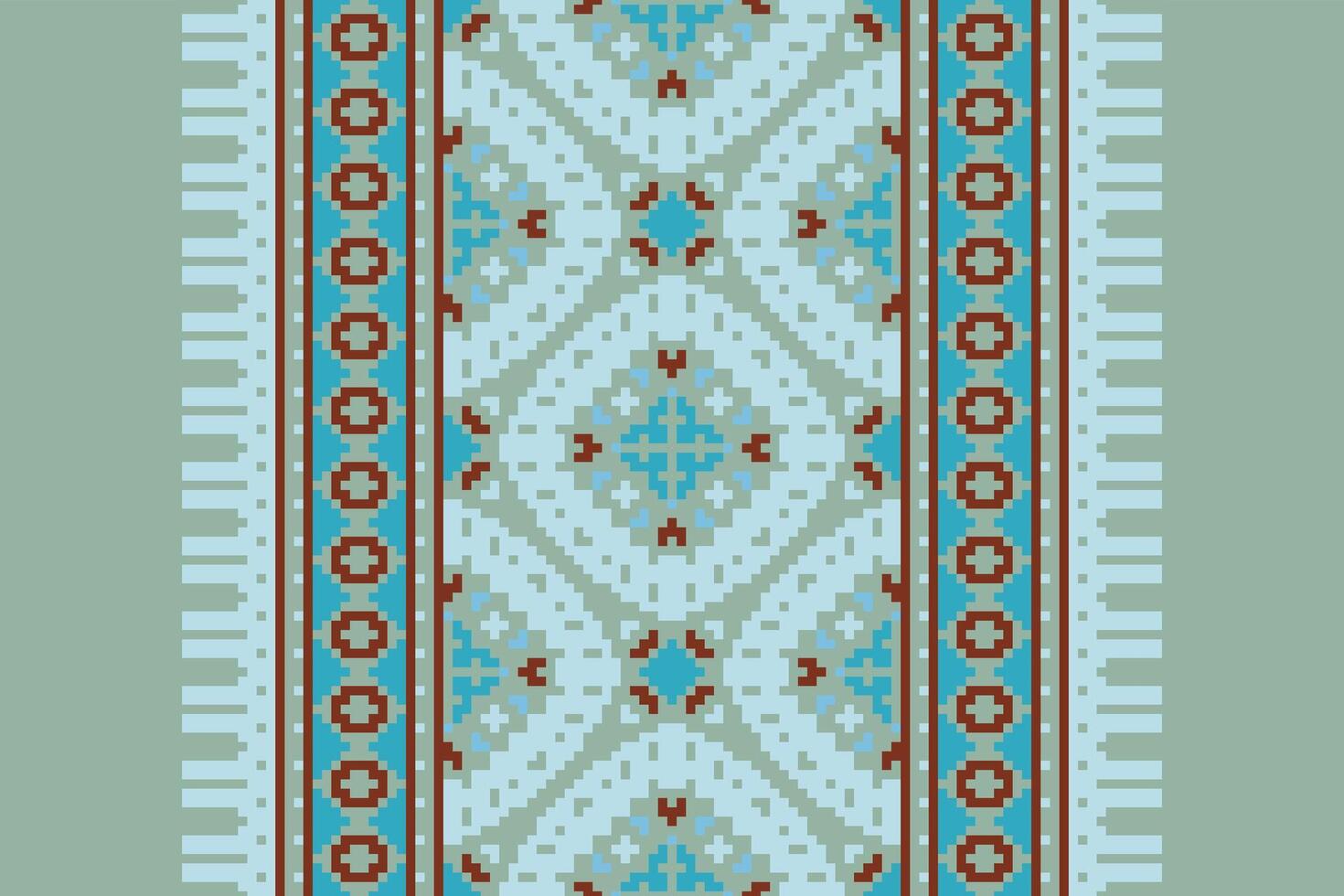 Plazo pattern Seamless Mughal architecture Motif embroidery, Pixel Ikat embroidery Design for Print jacquard slavic pattern folklore pattern kente arabesque vector