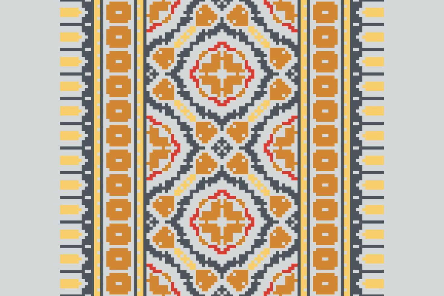 Plazo pattern Seamless Mughal architecture Motif embroidery, Pixel Ikat embroidery Design for Print border embroidery ancient egypt vector