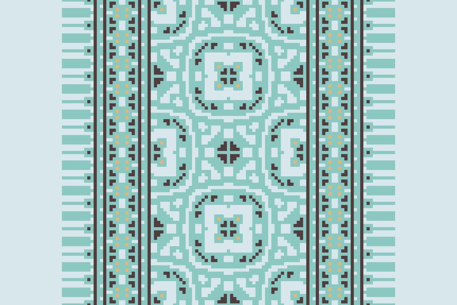 Plazo pattern Seamless Scandinavian pattern Motif embroidery, Pixel Ikat embroidery Design for Print egyptian pattern tibetan mandala bandanna vector