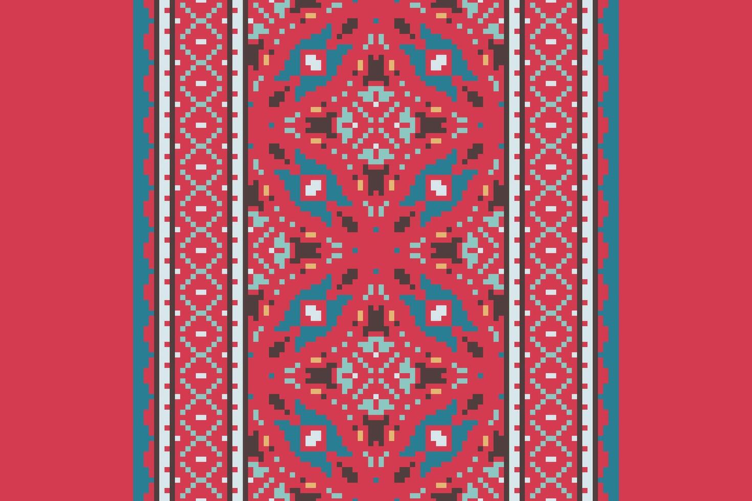 Plazo pattern Seamless Scandinavian pattern Motif embroidery, Pixel Ikat embroidery Design for Print border embroidery ancient egypt vector