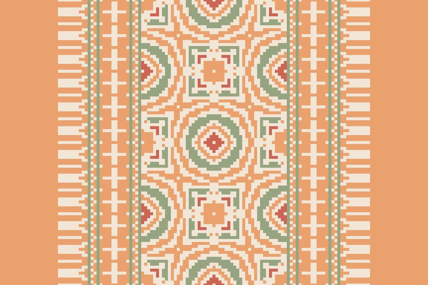 Banarasi Pattern Seamless Native American, Motif embroidery, Pixel Ikat embroidery Design for Print indigenous art aboriginal art pattern floral kurti mughal border vector