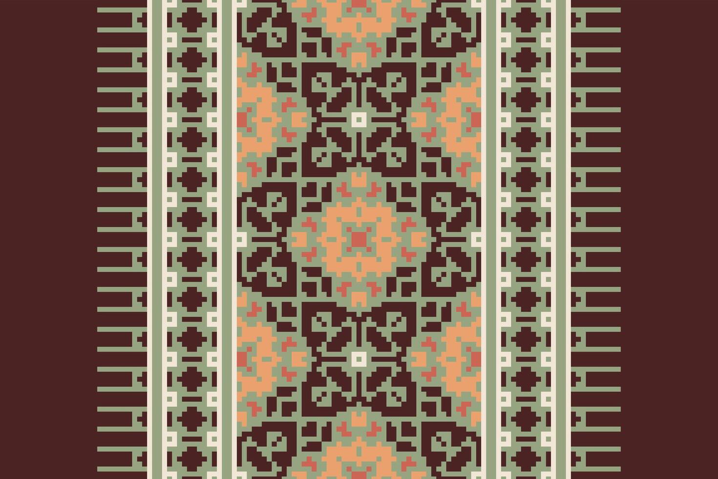 Banarasi Pattern Seamless Native American, Motif embroidery, Pixel Ikat embroidery Design for Print kurta pattern mughal motifs tapestry pattern floral repeat vector
