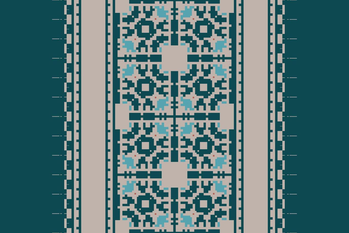 Banarasi Pattern Seamless Australian aboriginal pattern Motif embroidery, Pixel Ikat embroidery Design for Print endless arabesque cloth dupatta shawl bandana print silk kurta men vector