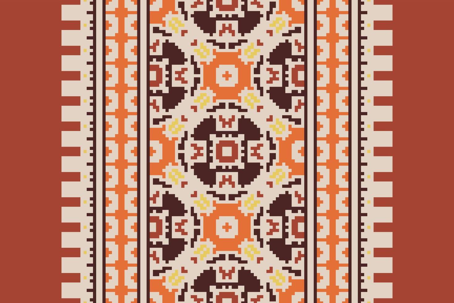 Banarasi Pattern Seamless Australian aboriginal pattern Motif embroidery, Pixel Ikat embroidery Design for Print tapestry floral kimono repeat pattern lacing spanish motif vector