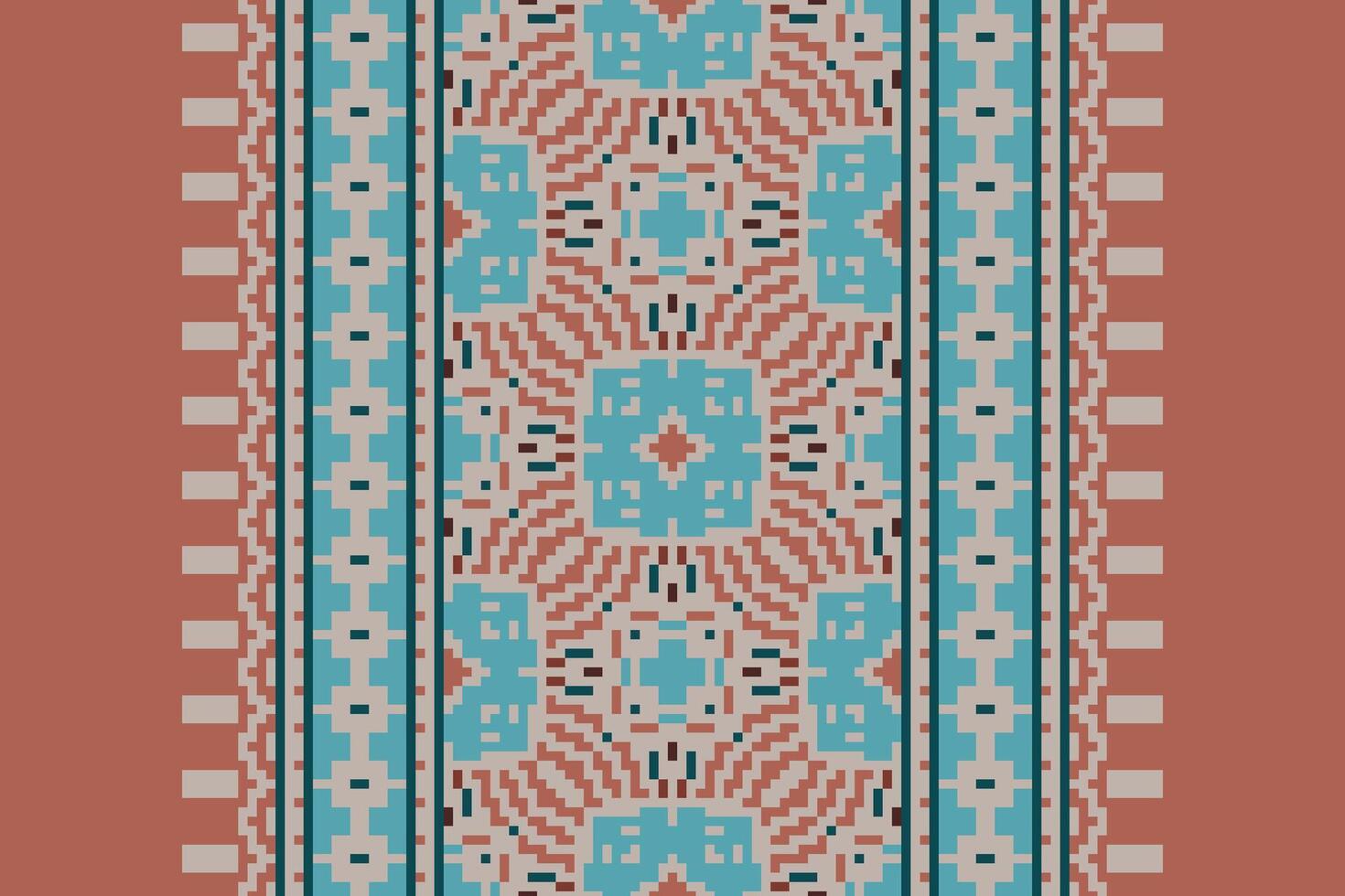 Banarasi Pattern Seamless Australian aboriginal pattern Motif embroidery, Pixel Ikat embroidery Design for Print Texture fabric saree sari carpet. kurta patola saree vector