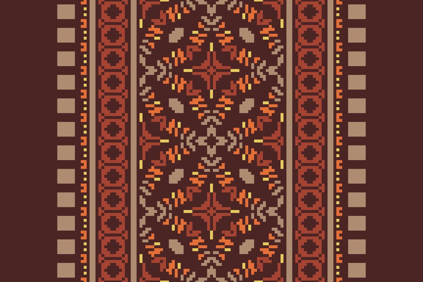 Banarasi Pattern Seamless Australian aboriginal pattern Motif embroidery, Pixel Ikat embroidery Design for Print indonesian batik motif embroidery native american kurta mughal design vector