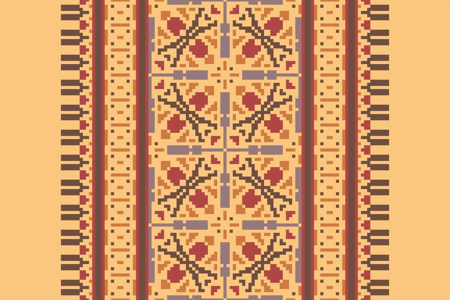 Banarasi Pattern Seamless Australian aboriginal pattern Motif embroidery, Pixel Ikat embroidery Design for Print scandinavian pattern saree ethnic nativity gypsy pattern vector