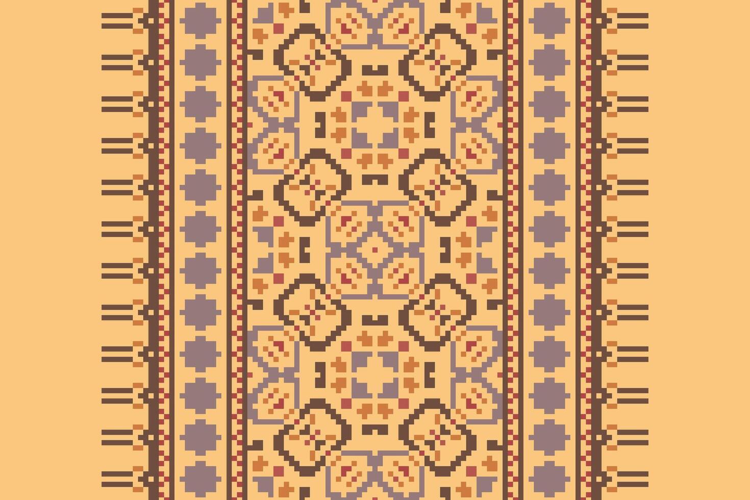 Banarasi Pattern Seamless Australian aboriginal pattern Motif embroidery, Pixel Ikat embroidery Design for Print pattern vintage flower folk navajo patchwork pattern vector