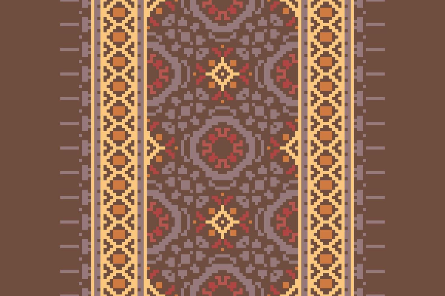 Banarasi Pattern Seamless Australian aboriginal pattern Motif embroidery, Pixel Ikat embroidery Design for Print figure tribal ink on cloth patola sari vector