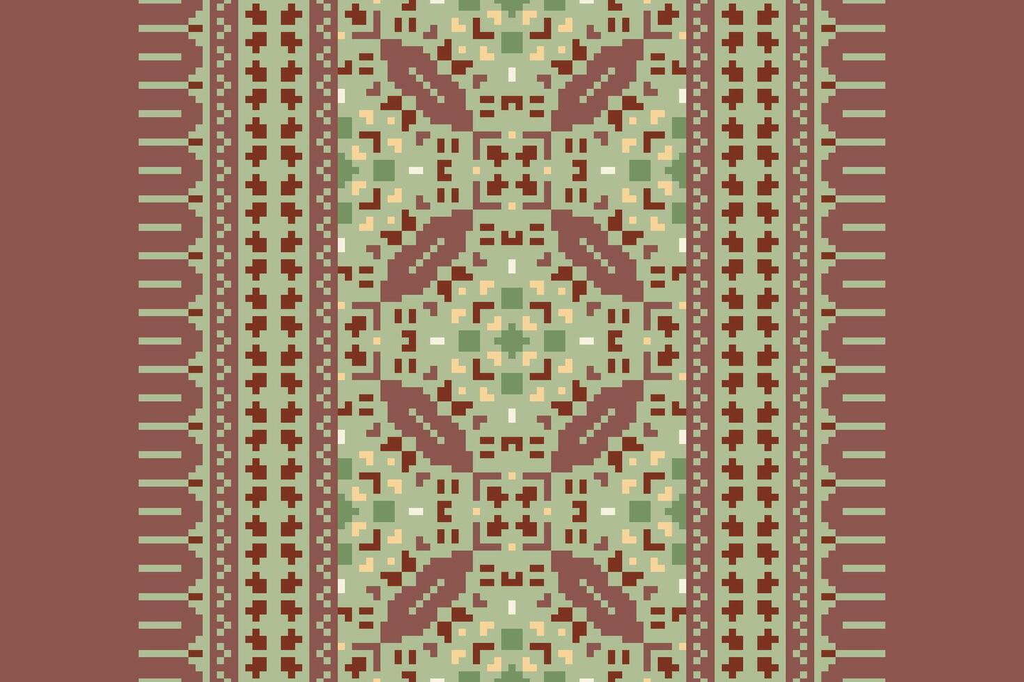 Banarasi Pattern Seamless Scandinavian pattern Motif embroidery, Pixel Ikat embroidery Design for Print tapestry floral kimono repeat pattern lacing spanish motif vector