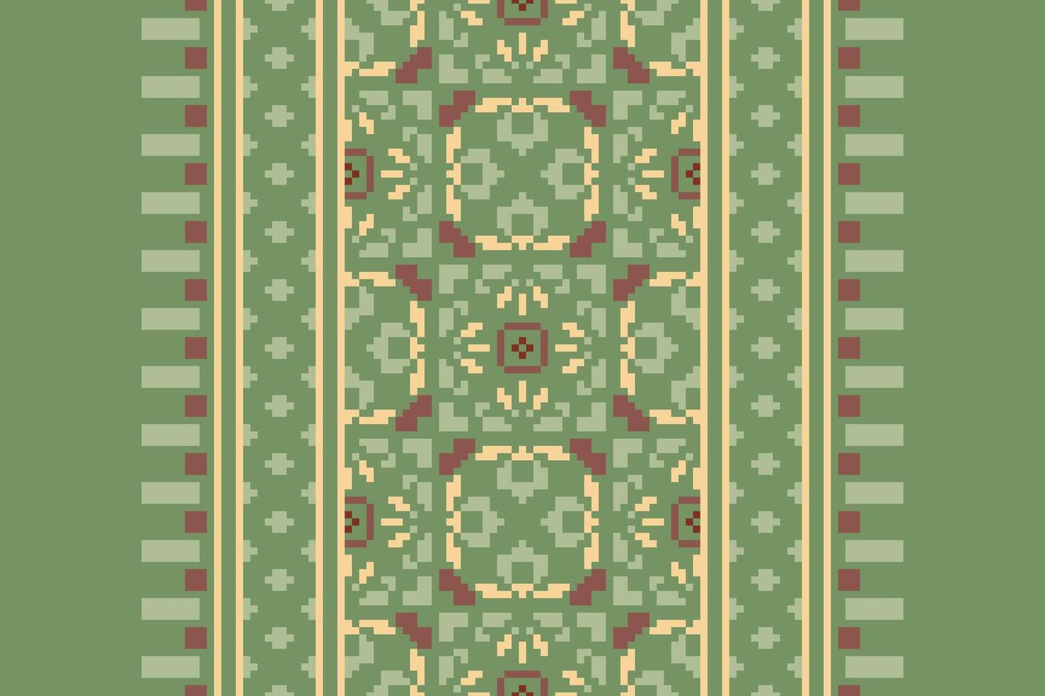 Banarasi Pattern Seamless Scandinavian pattern Motif embroidery, Pixel Ikat embroidery Design for Print scarf hijab pattern kerchief Pixel Ikat Silk kurti model mughal patterns vector