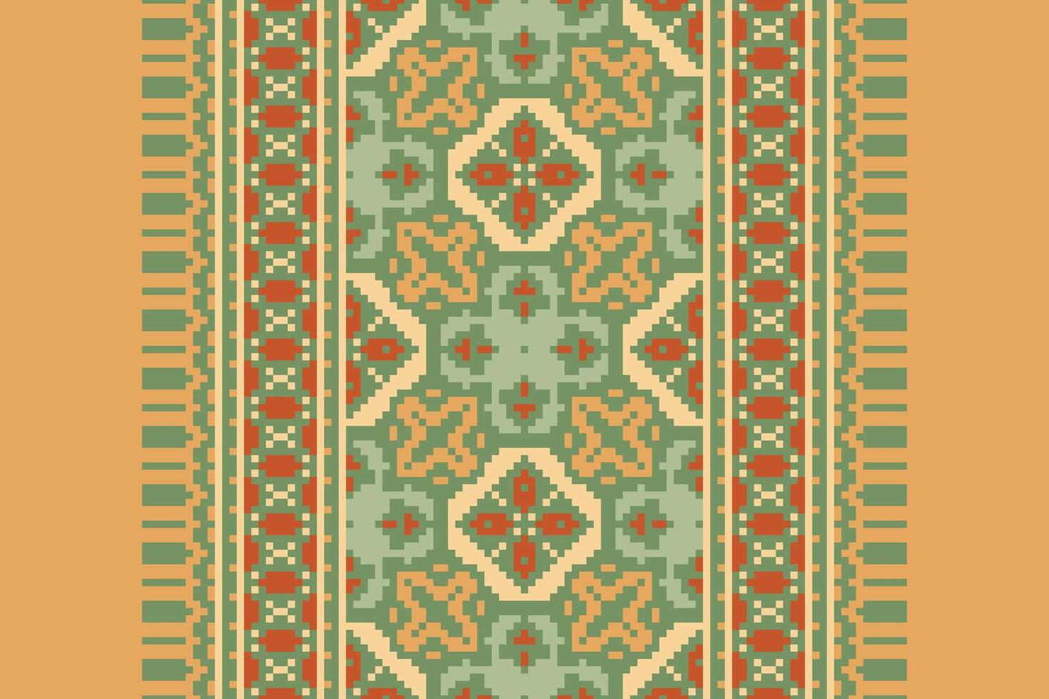 Banarasi Pattern Seamless Mughal architecture Motif embroidery, Pixel Ikat embroidery Design for Print scarf hijab pattern kerchief Pixel Ikat Silk kurti model mughal patterns vector
